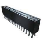Samtec SSQ Series Straight Through Hole Mount PCB Socket, 10-Contact, 1-Row, 2.54mm Pitch, Solder Termination