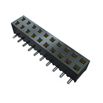 Samtec SMM Series Right Angle Surface Mount PCB Socket, 10-Contact, 2-Row, 2mm Pitch, Solder Termination
