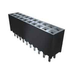 Samtec SQW Series Straight Through Hole Mount PCB Socket, 10-Contact, 2-Row, 2mm Pitch, Solder Termination