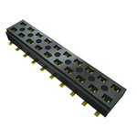 Samtec CLT Series Vertical Surface Mount PCB Socket, 12-Contact, 2-Row, 2mm Pitch, Press-In Termination