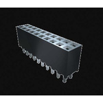 Samtec SQT Series Right Angle Surface Mount PCB Socket, 8-Contact, 1-Row, 2mm Pitch, Through Hole Termination