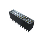 Samtec SFMC Series Straight Surface Mount PCB Socket, 6-Contact, 2-Row, 1.27mm Pitch, Through Hole Termination