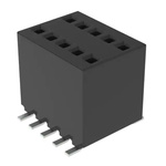 Samtec RSM Series Straight Surface Mount PCB Socket, 6-Contact, 1-Row, 1.27mm Pitch, Solder Termination