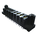 Samtec PES Series Right Angle Through Hole Mount PCB Socket, 4-Contact, 1-Row, 6.35mm Pitch, Solder Termination