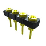 Samtec SL Series Straight Through Hole Mount PCB Socket, 32-Contact, 1-Row, 2.54mm Pitch, Screw, Solder Termination
