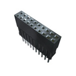 Samtec ESQ Series Straight Through Hole Mount PCB Socket, 40-Contact, 2-Row, 2.54mm Pitch, Solder Termination