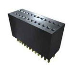 Samtec SMS Series Straight Through Hole Mount PCB Socket, 6-Contact, 1-Row, 1.27mm Pitch, Solder Termination