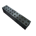Samtec MMS Series Straight Through Hole Mount PCB Socket, 44-Contact, 2-Row, 2mm Pitch, Solder Termination