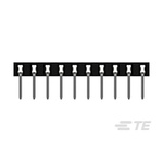 TE Connectivity AMPMODU Series Straight Through Hole Mount PCB Socket, 10-Contact, 1-Row, 2mm Pitch, Solder Termination
