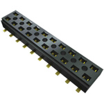 Samtec CLT Series Straight Surface Mount PCB Socket, 6-Contact, 2-Row, 2mm Pitch, Solder Termination