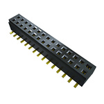 Samtec CLM Series Straight Through Hole Mount PCB Socket, 6-Contact, 2-Row, 1mm Pitch, Solder Termination