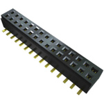 Samtec CLM Series Vertical Through Hole Mount PCB Socket, 4-Contact, 2-Row, 1mm Pitch, Solder Termination