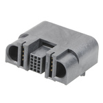 Molex 214114 Series Right Angle PCB Mount PCB Socket, 1P + 15S + 1P-Contact, 5-Row, 2 Pitch, Through Hole Termination