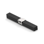 TE Connectivity 1MM-R Series Vertical Board Mount PCB Socket, 50-Contact, 2-Row, 1mm Pitch, Surface Mount Termination