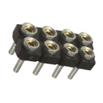 Samtec SDL Series Straight Through Hole Mount PCB Socket, 8-Contact, 2-Row, 2.54mm Pitch, Through Hole Termination