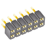 Samtec SLW Series Straight Through Hole Mount PCB Socket, 12-Contact, 2-Row, 2.54mm Pitch, Solder Termination