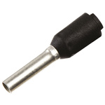 Weidmuller Insulated Crimp Bootlace Ferrule, 8mm Pin Length, 1.7mm Pin Diameter, 1.5mm² Wire Size, Black