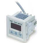 SMC Panel Mount Flow Controller, 45 L/min, PNP Output, 12 → 24 V dc