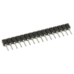 16 Way TE Connectivity Straight Through Hole 2.54mm SIL Socket, Solder, 1A