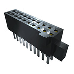 Samtec SFM Series Right Angle Surface Mount PCB Socket, 10-Contact, 2-Row, 1.27mm Pitch, Solder Termination