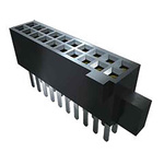 Samtec SFM Series Straight Through Hole Mount PCB Socket, 20-Contact, 2-Row, 1.27mm Pitch, Solder Termination