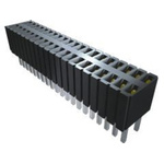 Samtec SLM Series Straight Through Hole Mount PCB Socket, 2-Contact, 1-Row, 1.27mm Pitch, Solder Termination