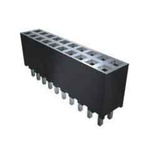 Samtec SQT Series Straight Through Hole Mount PCB Socket, 12-Contact, 2-Row, 2mm Pitch, Solder Termination