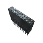Samtec ESQ Series Straight Through Hole Mount PCB Socket, 40-Contact, 2-Row, 2.54mm Pitch, Solder Termination