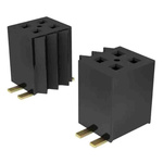 Samtec FLE Series Vertical Surface Mount PCB Socket, 10-Contact, 2-Row, 1.27mm Pitch, Press-In Termination