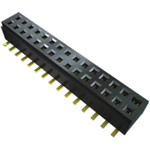 Samtec CLM Series Vertical Through Hole Mount PCB Socket, 30-Contact, 2-Row, 1mm Pitch, Solder Termination