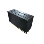 Samtec SMS Series Straight Through Hole Mount PCB Socket, 20-Contact, 1-Row, 1.27mm Pitch, Solder Termination