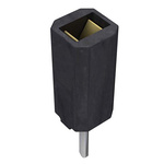 Samtec SSA Series Straight Through Hole Mount PCB Socket, 6-Contact, 1-Row, 2.54mm Pitch, Through Hole Termination