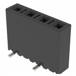 Samtec MMS Series Straight Through Hole Mount PCB Socket, 5-Contact, 1-Row, 2mm Pitch, Solder Termination