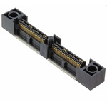 Samtec QFS Series Straight Through Hole Mount PCB Socket, 64-Contact, 2-Row, 0.635mm Pitch, Solder Termination