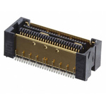 Samtec QFS Series Straight Through Hole Mount PCB Socket, 32-Contact, 2-Row, 0.635mm Pitch, Solder Termination
