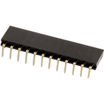 Wurth Elektronik WR-PHD Series Right Angle Through Hole Mount PCB Socket, 10-Contact, 1-Row, 2.54mm Pitch, Solder