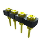 Samtec SL Series Straight Through Hole Mount PCB Socket, 16-Contact, 1-Row, 2.54mm Pitch, Solder Termination