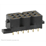 Souriau SMS Series Straight PCB Mount PCB Socket, 18-Contact, 6-Row, 5.08mm Pitch, Solder Termination