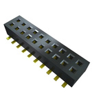 Samtec CLP Series Horizontal Surface Mount PCB Socket, 24-Contact, 2-Row, 1.27mm Pitch, Through Hole Termination