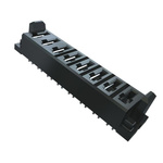 Samtec MPS Series Vertical Through Hole Mount PCB Socket, 3-Contact, 1-Row, 5mm Pitch, Solder Termination