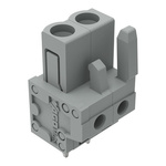 Wago 232 Series Straight PCB Mount PCB Header, 2-Contact, 1-Row, 5mm Pitch, Plug-In Termination
