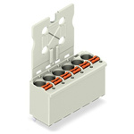 Wago 2092 Series Straight Push-In PCB Connector, 4-Contact, 1-Row, 5mm Pitch, Cage Clamp Termination