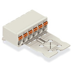 Wago 2092 Series Angled PCB Mount PCB Header, 6-Contact, 1-Row, 5mm Pitch, Solder Termination