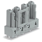Wago 770 Series Straight PCB Mount PCB Socket, 4-Contact, 1-Row, 10mm Pitch, Cage Clamp Termination