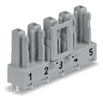 Wago 770 Series Straight PCB Mount PCB Socket, 5-Contact, 1-Row, 10mm Pitch, Cage Clamp Termination