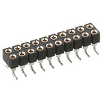 Preci-Dip 803 Series Right Angle Surface Mount PCB Socket, 6-Contact, 2-Row, 2.54mm Pitch, Solder Termination