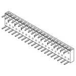 Samtec BCS Series Right Angle Through Hole Mount PCB Socket, 20-Contact, 1-Row, 2.54mm Pitch, Through Hole Termination