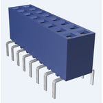 Amphenol Communications Solutions Dubox Series Straight Through Hole Mount PCB Socket, 16-Contact, 2-Row, 2.54mm Pitch,
