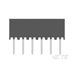 TE Connectivity AMPMODU Series Straight Through Hole Mount PCB Socket, 6-Contact, 1-Row, 2mm Pitch, Solder Termination
