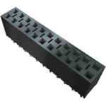 Samtec BCS Series Straight Through Hole Mount PCB Socket, 12-Contact, 1-Row, 2.54mm Pitch, Solder Termination
